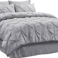 Simple and classic , patterned and pretty or comfy, cozy and billowy, a great comforter is just what you need to help freshen up your bed and enhance your comfort in style. Amazon Com Bedsure Twin Comforter Sets Bed In A Bag Grey 6 Pieces Bed Comforter 1 Comforter Twin 68x88 Inches 1 Pillow Sham 1 Flat Sheet 1 Fitted Sheet 1 Bed Skirt 1 Pillowcase Kitchen Dining