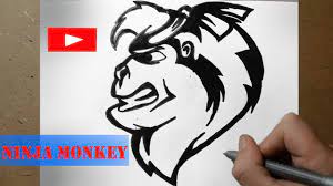 These beautiful designs are meant to highlight the connection between monkeys and their. Ninja Tattoo How To Draw Ninja Monkey Tattoo Drawing Easy Youtube