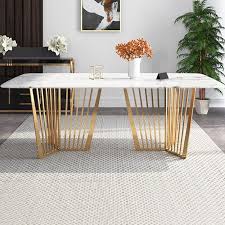 Contemporary 63 In 2020 Dining Table Marble Dining Table Gold Marble Dining