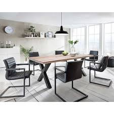 esstisch mit stuhlen im loft design anthrazit eiche massiv 7 teilig jetzt bes esszimmer modern mobel esstisch stuhle stuhle gunstig esstisch