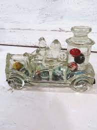 Clear Victory Glass Pumper Fire Truck Candy Container Etsy Candy Containers Colorful Candy Types Of Candy