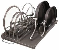 Amazon Com Rubbermaid 1h33 Vertical Slide Out Lid And Pan Organizer Home Kitchen Pan Organization Kitchen Organization Kitchen Cabinet Organization