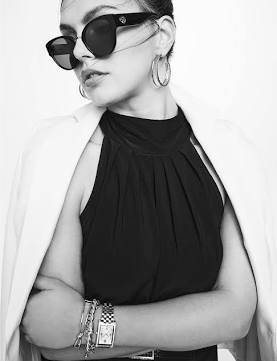 Anne Klein Black Chic Rounded Cat-Eye Sunglasses