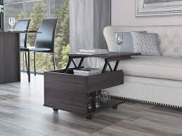 ( 0.0) out of 5 stars. Tuhome Luanda Lift Top Coffee Table With Hidden Drawer For Storage Two Bottom Shelves Smoked Weathered Oak Buy Online In Bosnia And Herzegovina At Bosnia Desertcart Com Productid 131826843