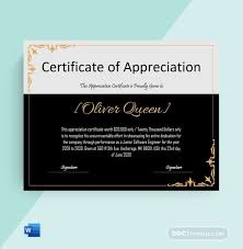 Pin On Appreciation Certificate Template 88 Editable For Word And Pdf