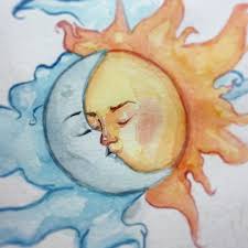 When The Moon Fell In Love With The Sun All Was Golden In The Sky All Was Golden When The Day Met The Night Art Art Drawings Fine Art Drawing