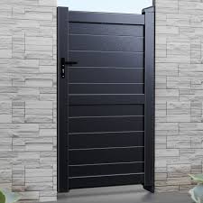 Aluminium Full Privacy Garden Gate Horizontal Solid Infill Flat Top Residential Gates Gate Front Gate Design Garden Gates