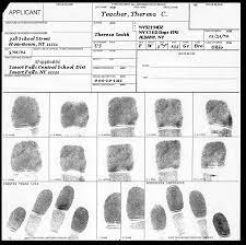 Fbi 258 fingerprint card, standard applicant issue. Step 2 Channeling