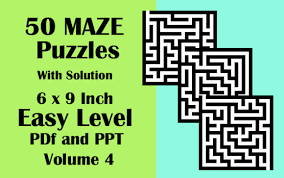 Exercise your mind with these puzzles & you may help your brain explore the brain with us. 50 Maze Puzzle Easy Level Pdf Pptx Vol 4 Grafico Por Seven Elephant Creative Fabrica