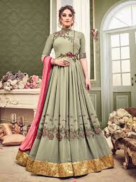 Party Wear Bollywood Indian New Style Designer Anarkai Dress Material For Women Handmade Partywear Anarkali Dress Edwardian Dress Fashion