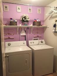 This laundry room shelving idea promotes neatness and cleanliness. Laundry Room Makeover Hometalk