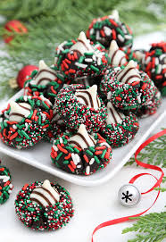 Roll in white sugar and place them on a cookie sheet. Christmas Kiss Cookies Sprinkle Bakes