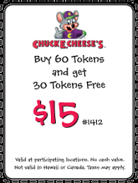 Best 2020 Chuck E Cheese Coupons Free Tokens Tickets Chuck E Cheese Chuck E Cheese Birthday Printable Coupons