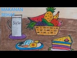 Contoh iklan makanan sehat ada banyak sekali contoh iklan makanan sehat. Belajar Menggambar Makanan Sehat Youtube