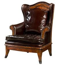Theodore Alexander Castle Wingback Chair Fireside Chairs Wingback Chair Tufted Leather Chair