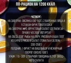 меню на 1200 калорий из простых продуктов с рецептами Pin Na Doske Hudeem
