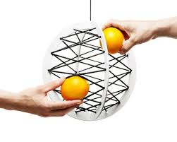 Pluk Suspended Storage Sphere Design Milk Hanging Fruit Baskets Fruit Basket Sphere Design