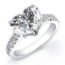 1 9ct Natural Diamond Heart Shape Natural Art Deco Pave Diamond Engagement Engagement Ring 14k White Gold Gia Heart Wedding Rings Heart Shaped Rings Heart Shaped Diamond