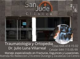 Dr. Julio Luna Villarreal Traumatologia y Ortopedia , Clinica San Jude