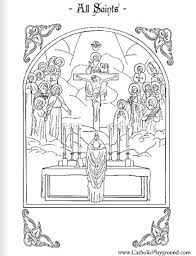 All Saints Coloring Page November 1st Catholic Coloring Saint Coloring All Saints Day