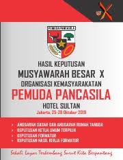 Oct 06, 2017 · kop surat srikandi pemuda pancasila written by pranko friday, october 6, 2017 pranko friday, october 6, 2017 Ad Art Mubes X Pdf Hasil Keputusan Musyawarah Besar X Organisasi Kemasyarakatan Pemuda Pancasila Hotel Sultan Jakarta 25 28 Oktober 2019 Course Hero