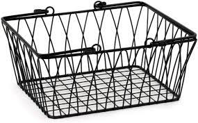 Country farmhouse metal wire star wall basket for. Amazon Com Spectrum Diversified Twist Storage Handles Modern Farmhouse Decor Farmer S Market Style Wire Basket For Organizing Bathroom Pantry Craft Room Medium Black Home Kitchen