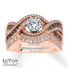 Levian Chocolate Diamonds 1 1 3 Ct Tw Bridal Set 14k Gold Chocolate Diamond Ring Engagement Levian Jewelry Wedding Rings