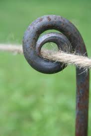 4 Foot Tall Fiddlehead Stake Solid Steel Garden Stake Etsy Blacksmithing Steel Garden Stakes Metal