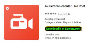 Az Screen Recorder No Root Mod Apk Android Free Download