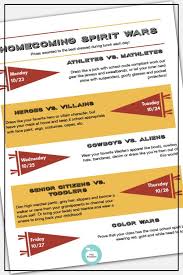 Homecoming Spirit Week Flyer Template Homecoming Spirit Week Homecoming Spirit Spirit Week