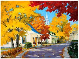 Au Couer De Neuville Louise Martineau Peinture Decorative Image Peinture Peinture Paysage