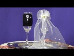 De resultado tendrán unas copas de matrimonio elegantes gracias a ese toque glam; Copas Para Boda Como Decorarlas Diy Youtube