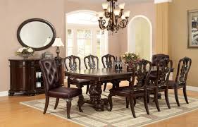 Solid oak dining room chairs. Cm3319t Bellagio Dining Table In Brown Cherry W Options