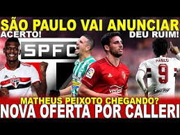 Aos 37 da segunda etapa, matheus peixoto aproveitou a falha de paulo miranda e deu. Urgente Spfc Vai Anunciar Calleri Atualizado Zagu