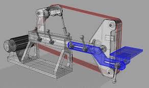 If the belt is a little loose, it doesn't always want to stay on the ridge of of the tracking wheel. Kmg Clone Belt Grinder Pics Belt Grinder Plans Belt Grinder 2x72 Belt Grinder Plans
