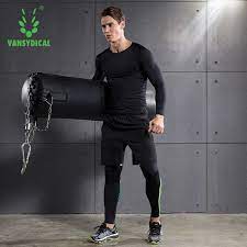 Brand Winter Men Tights Gym Training Survetement Football Tracksuits Quick Dry Compression Running Sets Football Tracksuits Training Clothes Winter Sports Suit