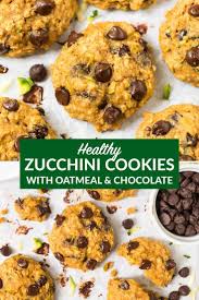 Healthy Zucchini Cookies With Oatmeal Chocolate Zucchini Recipes Dessert Zucchini Desserts Zucchini Cookies
