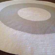 Grey White Round Floor Rug Nursery Floor Rug 100 Cotton 1 2 Metre Free Shipping Australia Cotton Rug Floor Rugs Rug Making