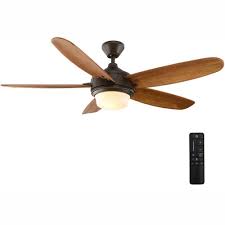 The best ceiling fan with light and remote can save your money on purchasing another light; Home Decorators Collection Breezemore 56 In Led Indoor Mediterranean Bronze Ceiling Fan With Light Kit And Remote Control 51556 The Home Depot
