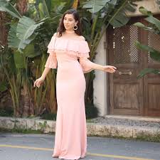 Kayik Yaka Kollari Tullu Pudra Kadin Balik Model Abiye Fashion Bridesmaid Dresses Dresses