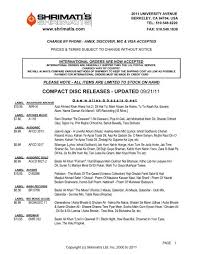 Compact Disc Releases Lata mangeshkar & amit kumar. compact disc releases