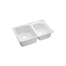 Moen kitchen sinks drop in composite. Moen 25425w White Double Basin Granite Kitchen Sink From The Moenstone Series Faucetdirect Com
