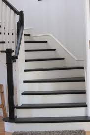 Stain every other stair tread. Painted Staircase Black May Need A Runner Paint Staircase Painted Stairs Painted Staircases