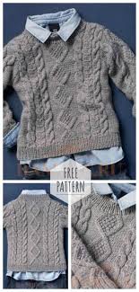 Place the front piece on an extra cable or piece of waste yarn, then transfer the back stitches to the needles. Pullover Fur Manner Frei Muster Nahen Schnittmuster In 2021 Knitting Patterns Free Sweater Cable Knit Sweater Pattern Boys Knitting Patterns Free