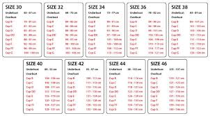 bra size chart hot shapers