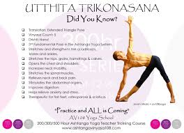 Av108 Yoga School Quick Facts 4 Ashtanga Yoga Utthita Trikonasana Enjoy Your Practice Keep Breathing Ashtanga Yoga Yoga Teacher Training Course Yoga Moves