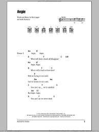 Stones Angie Sheet Music For Guitar Chords Pdf Guitar Chords Angie Virtual Sheet Music