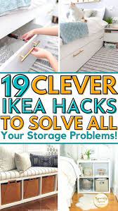 These genius ideas are sure to take your living space to the next level. 19 Brilliant Ikea Storage Hacks For Small Bedrooms Easy Diy In 2021 Ikea Storage Shoe Storage Ikea Hack Ikea Shoe Storage