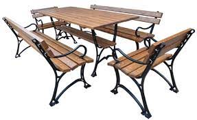(4.92 out of 5 stars). Casa Padrino Art Nouveau Garden Furniture Set Table 2 Benches 2 Chairs With Armrests Brown Black 180 Cm Garden Furniture