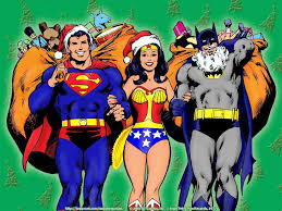 Wonder Woman Hanging Out With Superman And Santa Batman Superhero Christmas Comics Batman Wonder Woman
